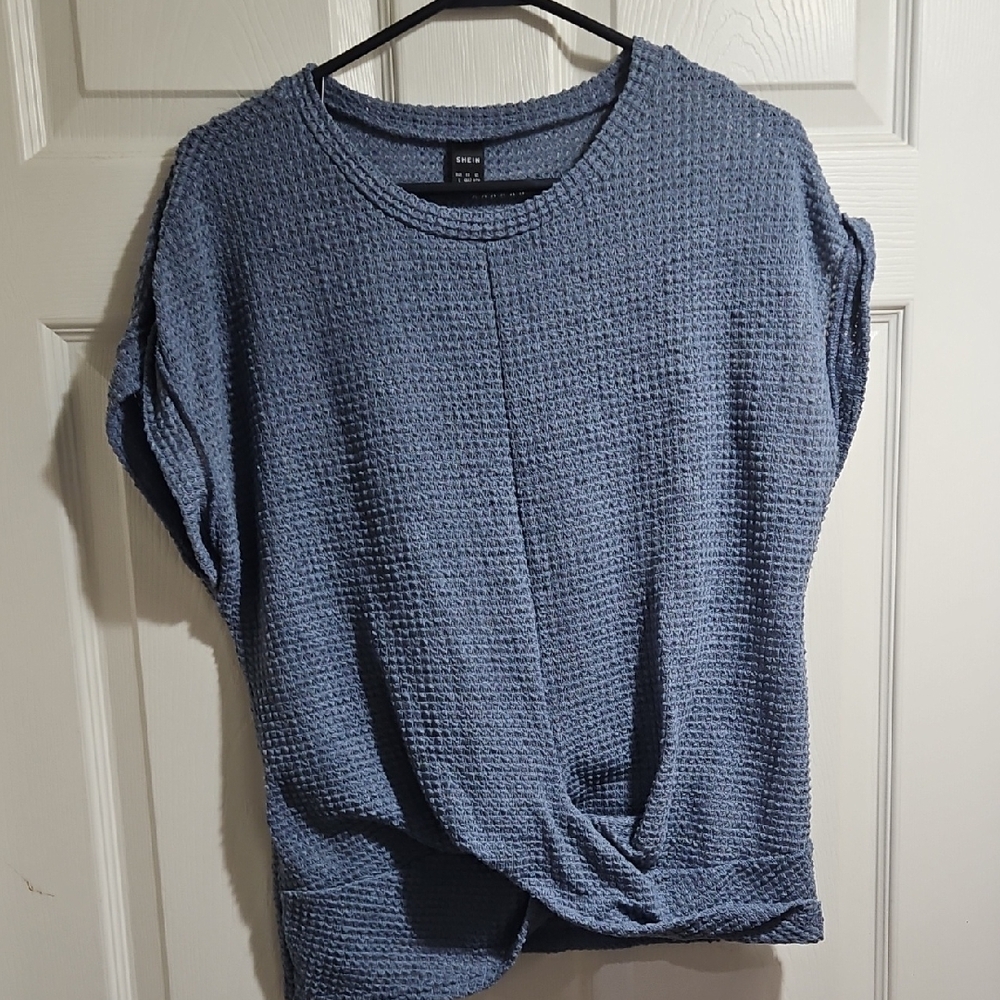SHEIN Light Blue Knit Top